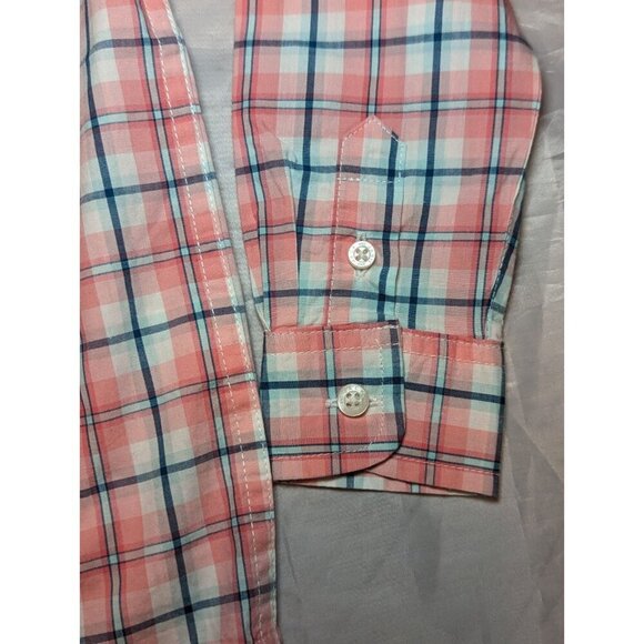 Janie And Jack Boys Size 4 Light Colored Button Down Plaid Shirt Long Sleeve - Picture 5 of 13